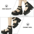 thumbnail image 2 of Platform Sandals Girls Shoes Women's Woman Fashion High-heeled Anti- Lady Summer Thick Bottom Footwear Heels Miss, 2 of 6