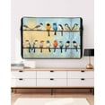 thumbnail image 3 of Outdoor TV Cover 70 to 75 Inch Weatherproof, Colorful Birds Waterproof TV Screen Protector for Outside Decor with Zipper and Pocket 68"L x 42"H , Blue Teal Yellow Red, 3 of 7