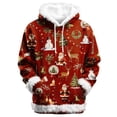 thumbnail image 4 of NinXxx Women's Fashion Hooded Sweatshirt Cozy Loose Winter Hoodie Outerwear Red L, 4 of 4