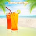 thumbnail image 2 of Sywqhk 4 pajitas reutilizables para beber, juego de cepillos limpios, suministros para bebidas (doblado rojo) Sywqhk Para estrenar, 2 of 8
