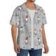 thumbnail image 2 of Fotbe Santa with Gifts Camisa Estampada de Manga Corta para Hombre, Casual de Verano, Estilo Playero, Sin Arrugas-XX-Large, 2 of 5