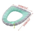 thumbnail image 3 of Washable Two-Tone Plush Toilet Seat Cover with Convenient Handle, Soft Winter Bathroom Cushion for Cold Weather Comfort, Universal Fit for Round and Elongated Toilets, 3 of 5