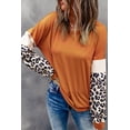 thumbnail image 4 of Plusashion Chic Leopard Sequin Patchwork Top - Trendy Long Sleeve V-Neck for Women, 4 of 8