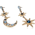 thumbnail image 5 of Pendientes colgantes de luna y estrella celestiales Rojo Verde, 5 of 5