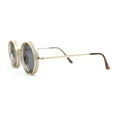 thumbnail image 3 of Round Circle Lens Dimensional Binocular Rim Metal Frame Hustler Sunglasses Gold - Black, 3 of 4