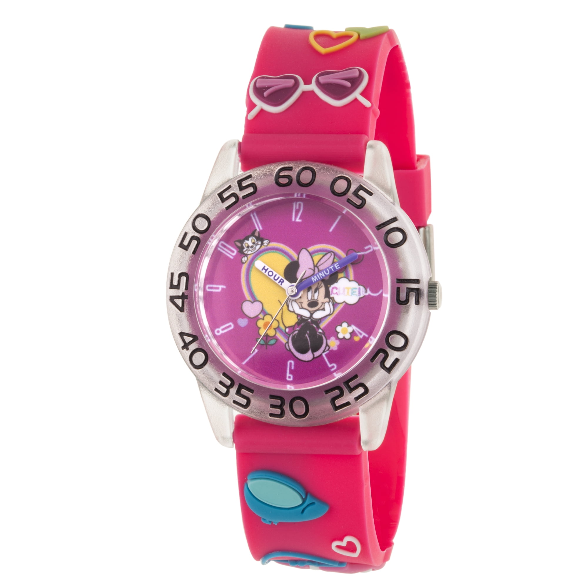 Disney Minnie Mouse Girls' 3D Plastic Watch, 1-Pack