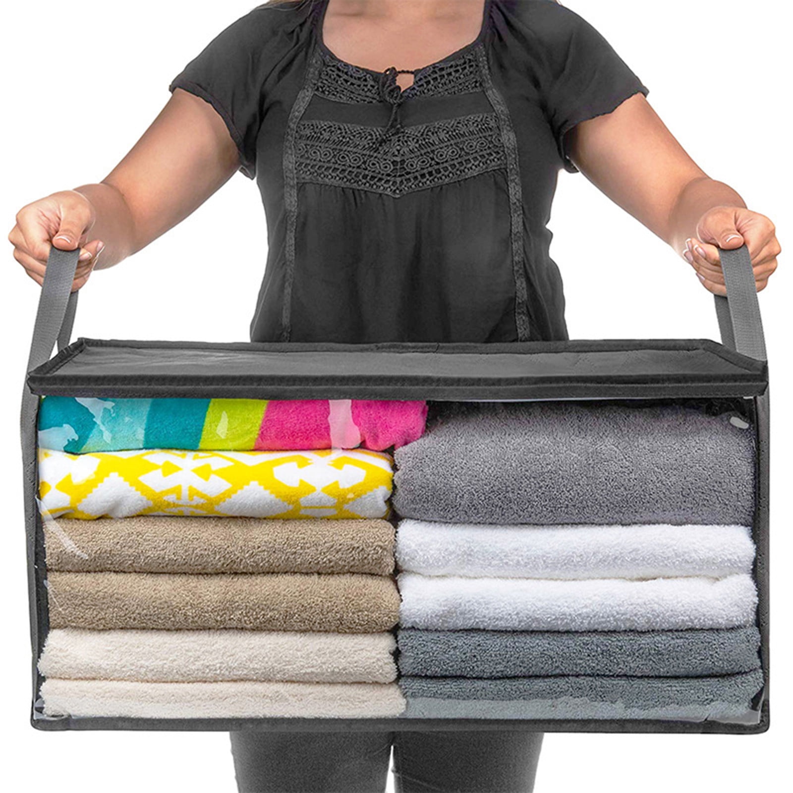Non-Woven Clothes Quilt Storage Bag Dust-Proof Sweater Blanket Organizer  Box Foldable Sorting Pouche Home Storage Large Capacity