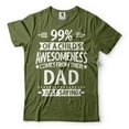 thumbnail image 3 of 99% Of A Child's Awesomeness Comes From Their Dad Shirt Funny Dad Shirt Father's Day Dad Gift Tee (4X-Large Grey), 3 of 6