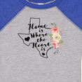 thumbnail image 4 of Inktastic Texas Home is Where the Heart is with Watercolor Floral Girls Baby Bodysuit, 4 of 5