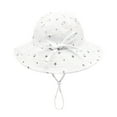 thumbnail image 3 of Toddler Boy Sun Hat Adjustable Baby Toddler Summer Fruit Print Cotton Breathable Bucket Hat Vacations Beach Sun Protection Hat Kids Sun Hats WH2 1 Years-3 Years, 3 of 4