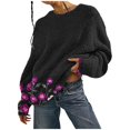 thumbnail image 1 of Bowake Oversized Sweater Trendy Crewneck Fuzzy Pullover Winter Casual Thick Fleece Sweatshirts, 1 of 5