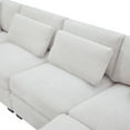 thumbnail image 6 of Christopher Knight Home Modern 7-Piece Modular Sectional Sofa with 2 Ottomans and Pillow Back, Beige, 6 of 12