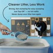 BoxiePro Probiotic Deep Clean Cat Litter with Cat Playhouse, Continuous Odor Control, Clumping Clay Kitty Litter, Low Dust Low Tracking, Odor Eliminating Probiotics, 35 lb