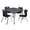 Grey / Grey / Black, variant on Regency Kee 48 in. Square Adjustable Classroom Table- Noble Oak Top, Black Base & 4 Andy 18 in. Blue Stack Chairs