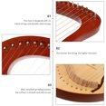 thumbnail image 3 of MLINS 1 Set Portable Small Lyre Harp 21 String Durable Lyre with Accessories, 3 of 8
