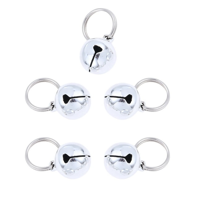 BRIGHTFUFU 5 uds., Campanas de oro y platino, campanas de Navidad de cobre abierto, accesorios para mascotas, campanas para perros y gatos, decoración de cobre para la vida silvestre