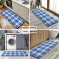 thumbnail image 6 of Blue and White Grid Pattern Kitchen Rug Mat,Kitchen Runner Rugs Non Skid Washable,Decorative Kitchen Floor Mats for Kitchen,Sink,Laundry,17"x47.2", 6 of 7