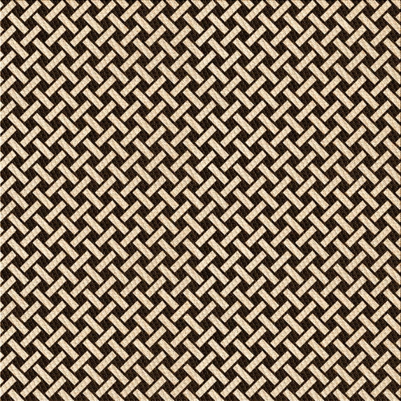 Ahgly Company Indoor Square Patterned Black Bean Brown Area Rugs, 7' Square