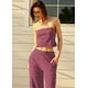 thumbnail image 4 of Conjunto de dos piezas Panadila para mujer, trajes de salón de verano a rayas, 4 of 6