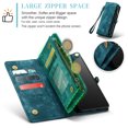 thumbnail image 3 of For Samsung Galaxy S20 Wallet Case,Multi-Functional Retro Leather Purse Flip Cover Zipper Wallet Case with Removable Card Slots Pocket & Detachable Wrist Strap Magnetic Phone Case, Green, 3 of 9