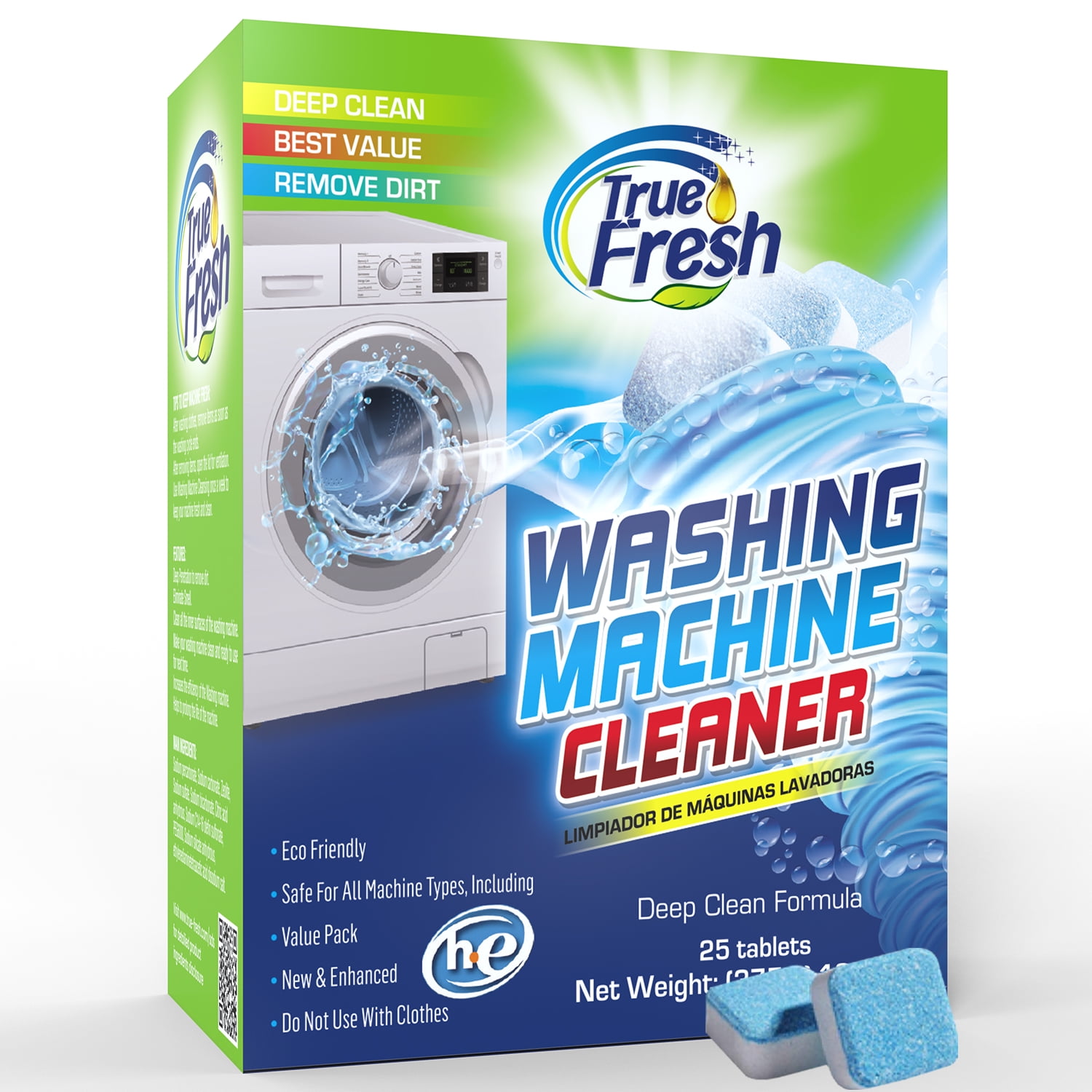 Washing Machine Cleaner Tablets 25 Pack Washer Cleaner For Front