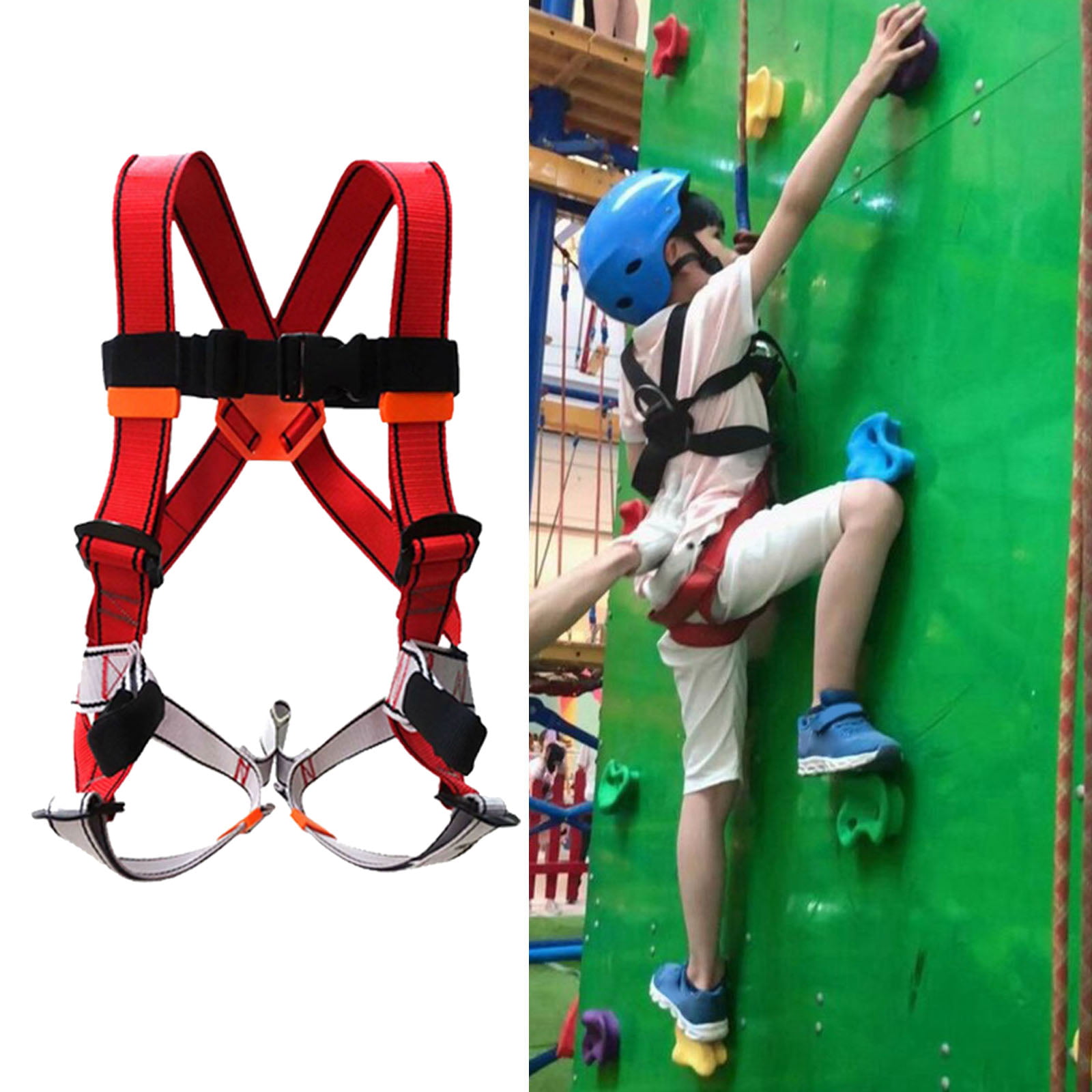Milageto Rock Climbing Harness Belts for Arborist Tree Adults Youth 