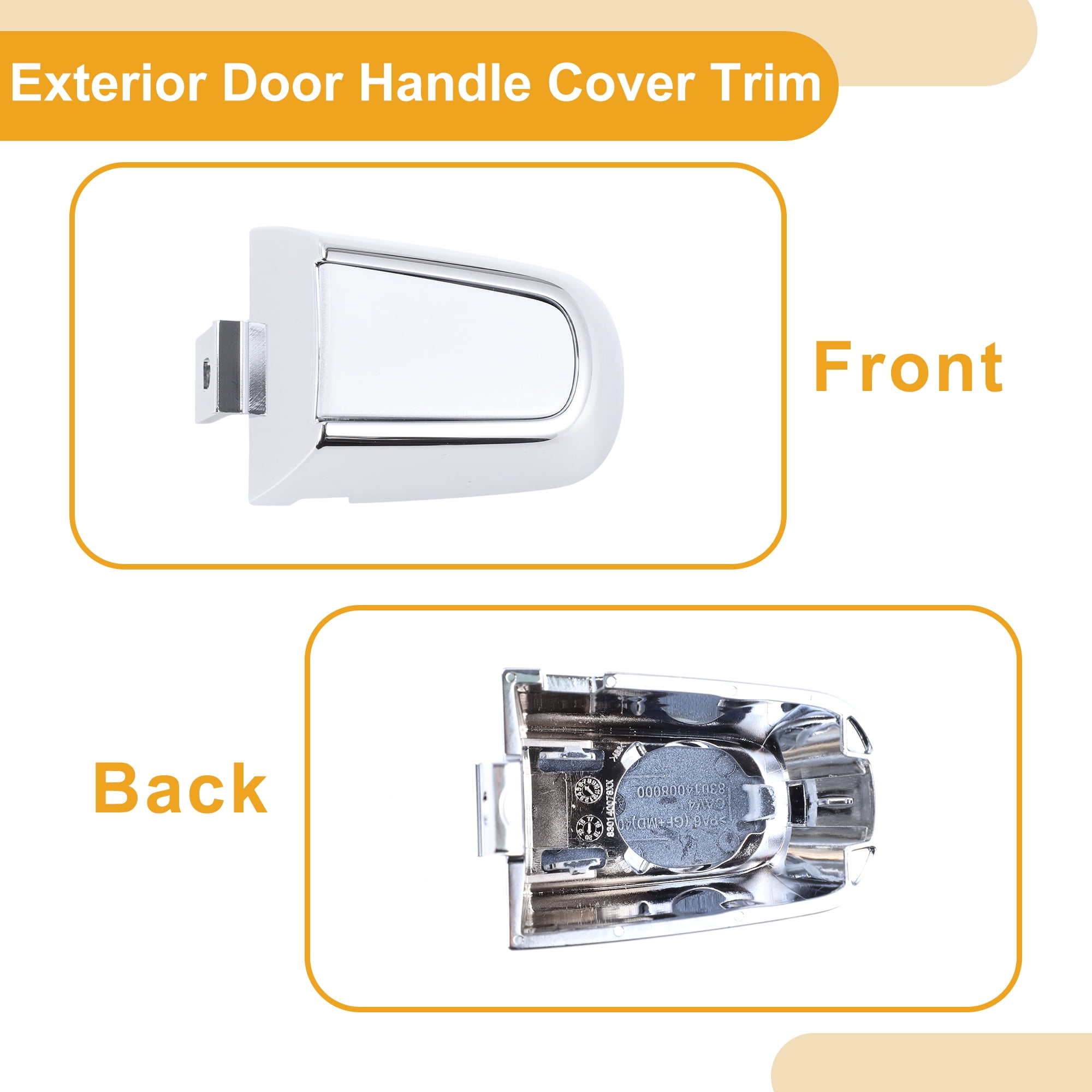 Unique Bargains Car Door Handle Cover White for Chevrolet Malibu 2016-2018