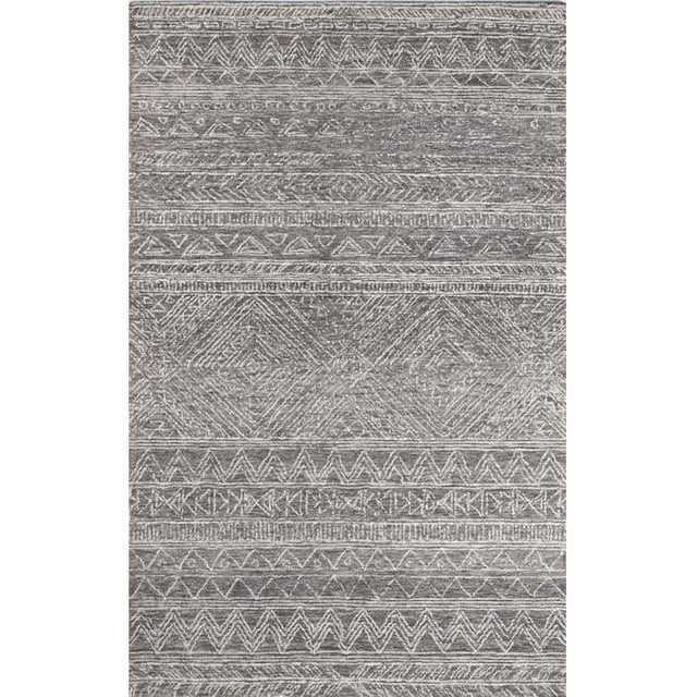 Momeni MALLOMRC-1GRY3656 3 ft. 6 in. x 5 ft. 6 in. Mallorca-1 Hand Hooked Rectangle Area Rug - Grey