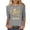 Gray-Shirts, variant on Jsaierl 3/4 Length Sleeve Tops for Women Summer Round Neck Shirts Dressy Print Petite Blouses Classic Dressy Tunic Top S-5XL