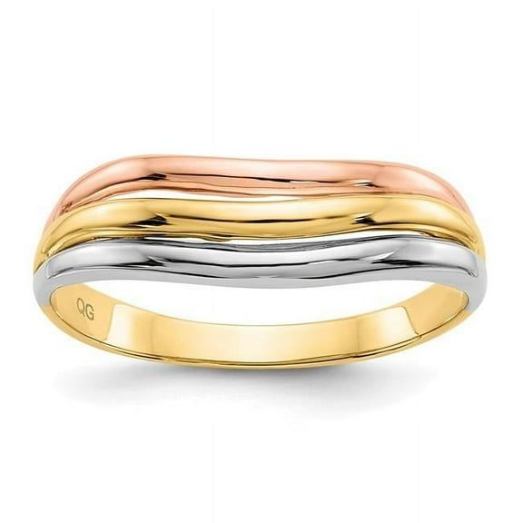 14K Tri-Color Open Fancy Ring K3864