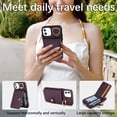 thumbnail image 5 of Allytechgroup iPhone 11 Wallet Case, Ring Holder Stand Cards Slots Shockproof Retro Flip Back Cover Phone Case for Apple iPhone 11, Purple, 5 of 6