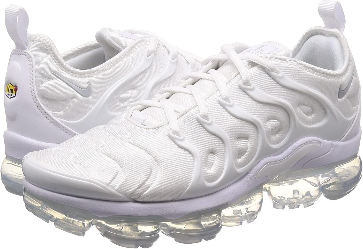 Nike Air VaporMax Plus Running Shoe, Triple White, Lightweight - Main Image