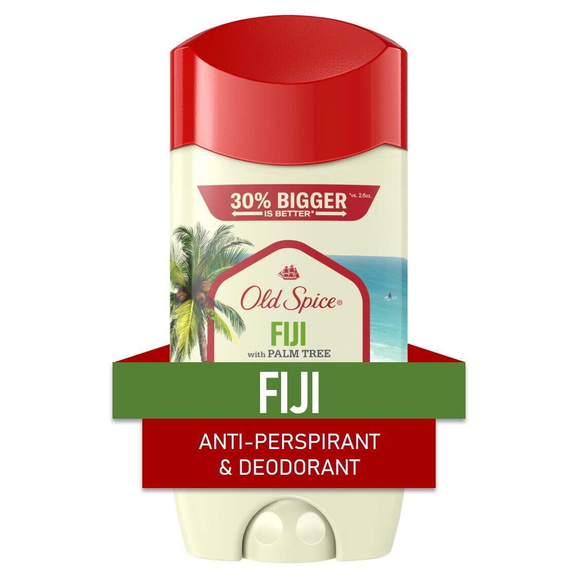 Old Spice Men's Antiperspirant Deodorant Fiji with Palm Tree, 3.4 oz