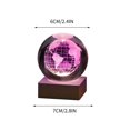 thumbnail image 3 of xjwjuw Crystal Ball Night Light, Engraved LED Lamp, USB Powered, Warm Light, Decorative Gift for Birthday, Classmates, Girls, Boys, Desk Decor, 3 of 4