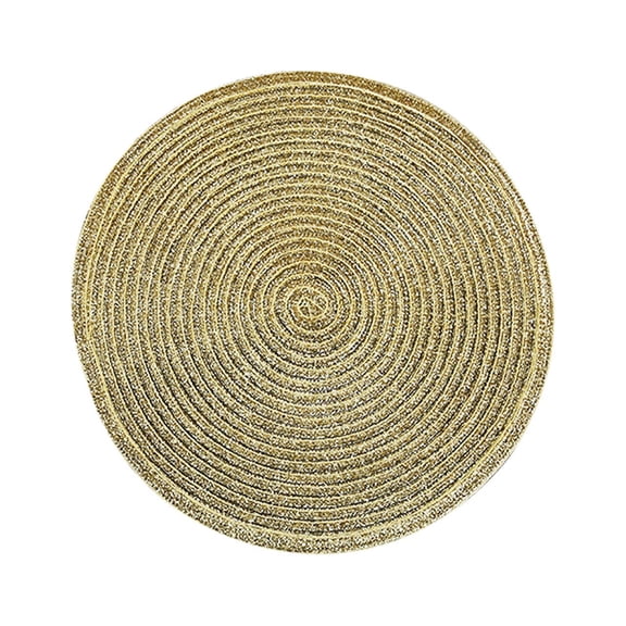Vikakiooze Home Decor 18cm Ramie Cotton Yarn Table Mat Insulation Pad (Satin Dyeing)