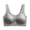 Grey, variant on Front Closure Wireless Ice Silk Seamless Bra for Women Floral Jacquard Vest Style No Underwire Comfort Sleep Bralette Everyday Support Intimates Beige L