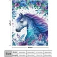 thumbnail image 7 of Kuscheln Horse Throw Blanket, Soft Horse Flannel Blanket for Girls Boys Kids Horse Lovers, Horse Gifts for Girls Women, Warm All Season Lap, Chair, Sofa Blanket, 7 of 7