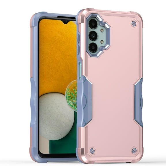 Dteck for Samsung Galaxy A13 5G Case, Galaxy A13 Case with 2 in 1 Heavy Duty Shockproof Dual Layer Rubber Drop Protection Tough Hybrid Bumper Rugged Phone Case for Galaxy A13/A13 5G 6.5 inch,Rosegold
