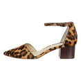 thumbnail image 2 of Sole Society Katarina Block Heel Ankle Strap Pointed Toe Dress Pump (TAN-BLACK LEOPARD, 5.5), 2 of 6