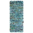 thumbnail image 3 of SAFAVIEH Rio Cassandra Confetti Polyester Shag Runner Rug, Light Blue/Multi, 2'3" x 6', 3 of 8
