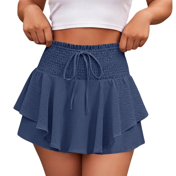 Kvture Women's Mini Skirt High Waisted Layered Ruffle Skirts Tiered Short Skirt Lingerie Y20K M
