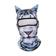 thumbnail image 3 of Pasamontañas con capucha para hombre y mujer, resistente al viento, para snowboard y pesca Tigre blanco, 3 of 9