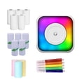 thumbnail image 1 of TFixol Portable Thermal Mini Printer with LED Lights, M1 Student-Friendly Pocket Printer, Includes 5 Thermal Rolls, 5 Sticker Rolls, 3 Color Papers, and 5 Crayons, White C31 Model, 1 of 6