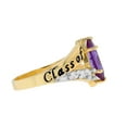 thumbnail image 2 of JackAni 10k Gold Simuated Amethyst February Birthstone 2026 Class Graduation Ring - Size 8.75, 2 of 5