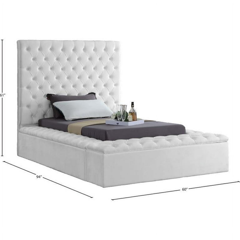 Meridian Furniture Bliss Velvet Twin Bed Meridian Furniture Bliss Velvet Twin Bed