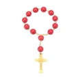 thumbnail image 2 of Rosary Beads Catholic, Car Hanging Rosary Exquisite  For Wedding Red,White,Blue, 2 of 8