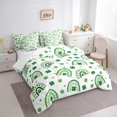 thumbnail image 3 of Manfei Four Leaf Clover 7-Piece Twin Bedding Sets,Abstract bohemian Rainbow Bedding Comforter Set,St.Patrick Day Sheet Sets For Kids,Luxury Bedroom Decor Reversible, 3 of 8