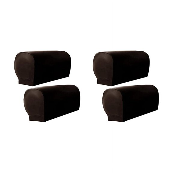 Armchair Arm Covers, 4Pcs Armrest Cover Ultra Thick and Soft PU Leather Stretch Arm Cover for Recliners Sofas Chairs B