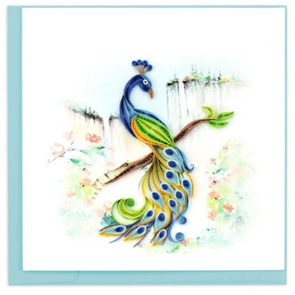 Quilling Card Quilled Posing Peacock Card