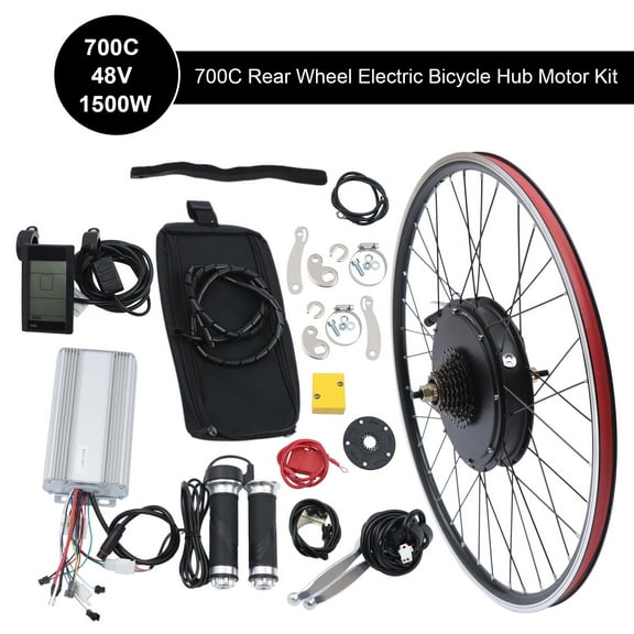 Ebike 1500W 48V Waterproof Conversion kit Rear Motor Wheel 700C LCD Display